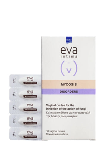 Eva Intima Mycosis Vaginal Ovules - Κολπικά Υπόθετα για Μύκητες 10 Τεμάχια